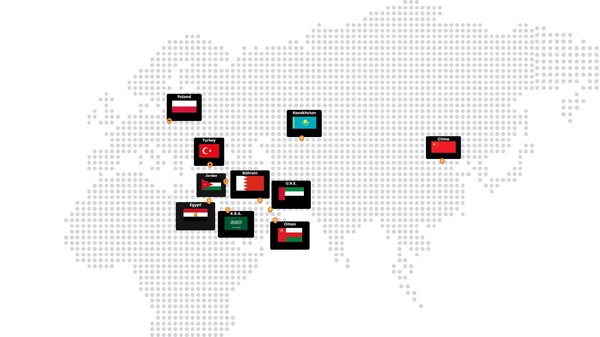 TruKKer global freight logistics network map showing international presence